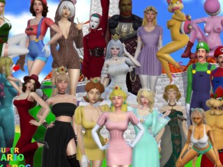 Mario Bros x Peach x Zelda x Bowser x Ganondorf hentai