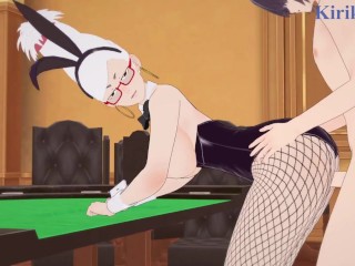 Seiko Ayase (Bunny Girl) and I have intense sex in the casino. - DAN DADAN Hentai