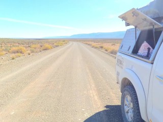 Sexcation Part 4 - Pissing next to the road and getting daddy to eat my pissed pussy clean