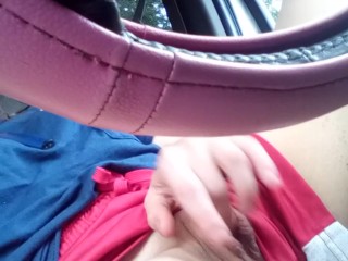 Pulled over to please my pussy in the car