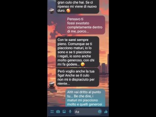 Italia. Verginella al gloryhole pt.2. Sconosciuto la incula e riempie di sborra, squirta dal culo