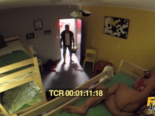 Fake Hostel - wet and wild scene with two crazy English bitches!