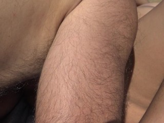 CREAMPIE CLEAN UP: stranger licks the cum from previous stranger who fucked me on the beach