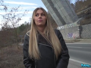 Public Agent - hitchhiking MILF with great tits gets a big surprise