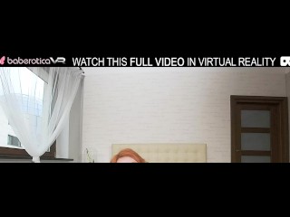 Solo tattooed redhead Sheryl X shows off her perfect body in VR.