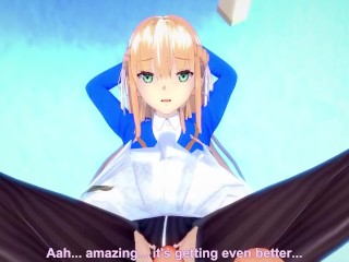 POV Hentai Footjob from Tsukasa from Heaven Burns Red