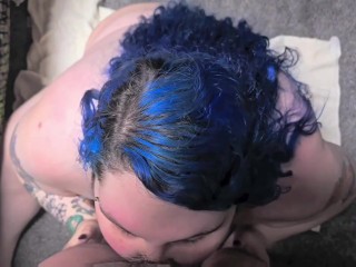 POV BBW loves sucking your cock 🤤💙 - OnlyFans teaser