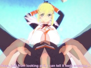 POV Hentai Footjob from All Girls from Konosuba
