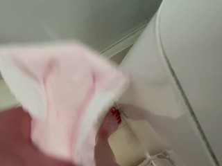 ナプキンをホール代わりにしてみた