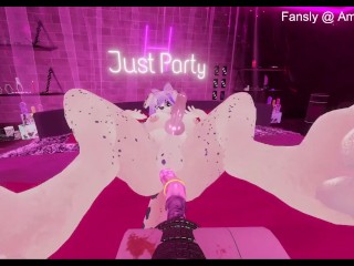 Furry Puppy Girl Gets Lewd With a Fuck Machine