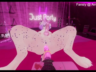 Furry Puppy Girl Gets Lewd With a Fuck Machine