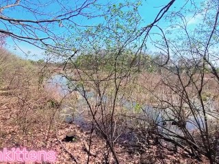 Piss outdoors and in her mouth