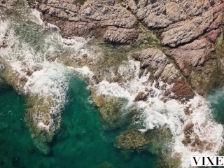 VIXEN Gorgeous Duo Fibi Euro And Emiri Momota Share A Huge Cock In Steamy Threesome