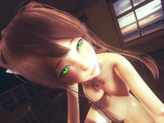 POV - Monika is waiting for you at the literature club to have sex - Honey Select 2