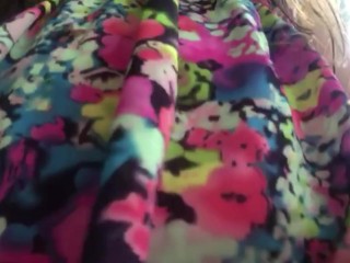 I masturbate standing up til my legs throb, I take off my panties, lift up my dress, play my pussy..