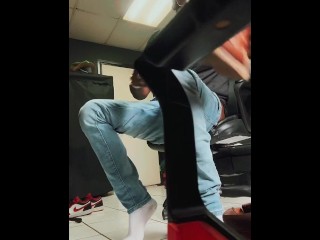 Caught jacking! Who put this CAMERA 🎥 here!?!? Onlyfans @CesarBelifonteUncut