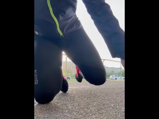 Pissing myself In yoga pants public embarrassment