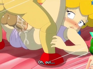 The princesses from Super Mario Bros decided to have an orgy