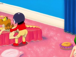 The princesses from Super Mario Bros decided to have an orgy