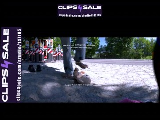 Preview clip | Girl with her favorite shoes Nike Shox worn with nylons and the evil teddy bear