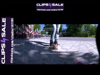 Preview clip | Girl with her favorite shoes Nike Shox worn with nylons and the evil teddy bear