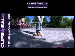 Preview clip | Girl with her favorite shoes Nike Shox worn with nylons and the evil teddy bear