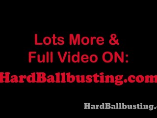 Strapped To The Cross For Ball Slapping And Kicking With New Big Shiny Boots - Mistress Loow