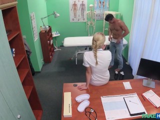 Hot NURSE in FULL UNIFORM seduces her male Patient for Rampant Sexual Intercourse - Fake Hospital