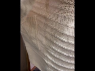 Mexican secretary fucking at work! Naturally booty in a thong!