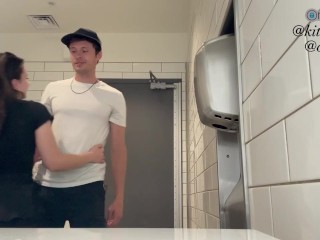 Sorry This Bathroom Is Occupied (Teen POUNDED While Shoppers Keep Trying To Walk In)