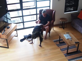 I fuck my sugar daddy in his penthouse. I make him cum in me hope I am pregnant