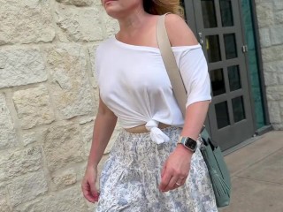 Publicly Visible Nipples and Masturbating my Swollen Clit to Orgasm