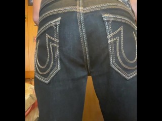 Desperate toilet piss #21 + big and small jean farts