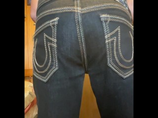 Desperate toilet piss #21 + big and small jean farts