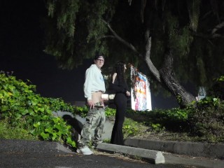 "Don't Get Caught" Public Iraian Teen First Date Sneaky Suck & Fuck Creampie