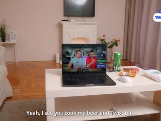 Stepmother asked for cock in her pink pussy during a foot massage