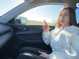 Hot Bitch Pays For Ride With Sex, Hitchhikes In Tight Leggings, Shows Tits And Ass