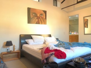 Sugardaddy push me down on the bed and eat my pussy before fucking me hard