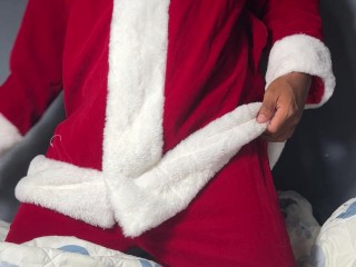 Santa Stroking Out A Moaning Cumshot In Work Clothes