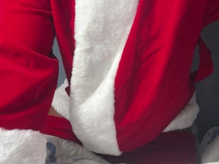 Santa Stroking Out A Moaning Cumshot In Work Clothes