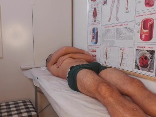 Nurse has her first patient with an erection!