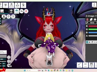 vroid studio VRM Posing Desktop / VRM Adjuster / making a vore Comic