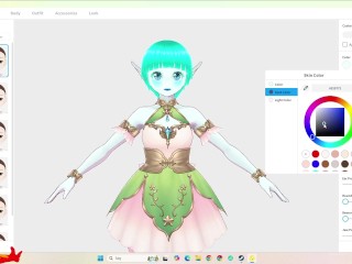 vroid studio VRM Posing Desktop / VRM Adjuster / making a vore Comic