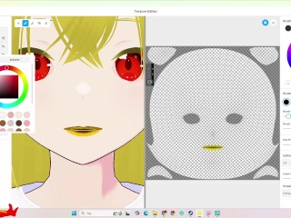 vroid studio VRM Posing Desktop / VRM Adjuster / making a vore Comic