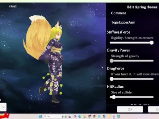 vroid studio VRM Posing Desktop / VRM Adjuster / making a vore Comic