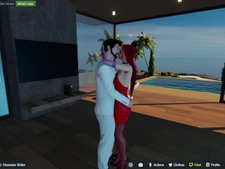 Ty and April having fun at a beach house 3DXChat