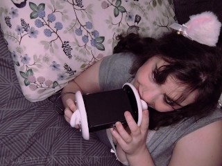 ASMR Sensual Ear Licking in Pyjamas 😺❤️ - AngeASMR