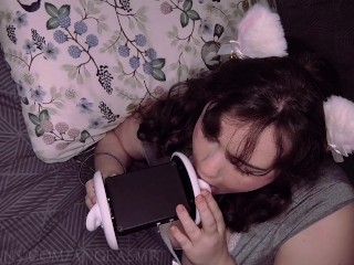 ASMR Sensual Ear Licking in Pyjamas 😺❤️ - AngeASMR