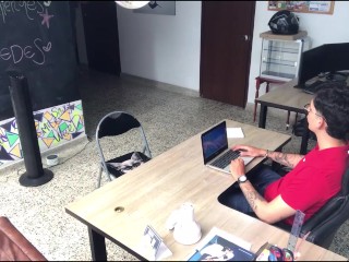 Job interview gets out of hand and I ask her to suck my cock