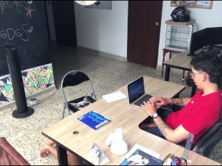 Job interview gets out of hand and I ask her to suck my cock